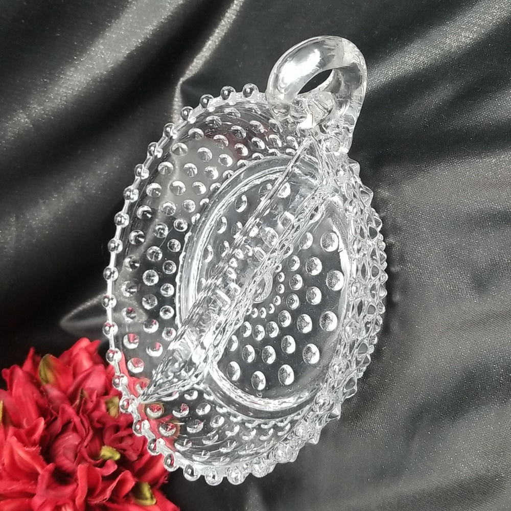 Duncan & Miller Hobnail Divided Relish Dish